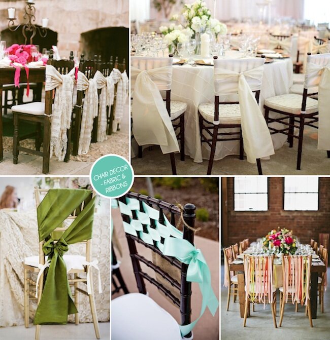 Chair Decor - Fabric + Ribbons